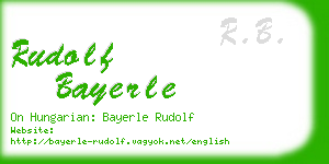 rudolf bayerle business card